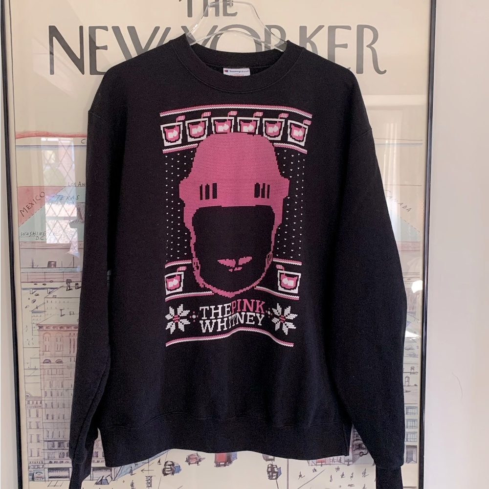 Champion The Pink Whitney black + pink sweatshirt size L